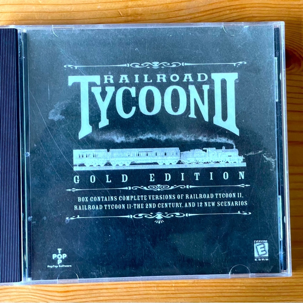 Railroad Tycoon II Gold Edition - PC CD Game, 2001 - complete in box CIB - Jewel